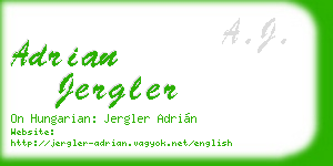 adrian jergler business card